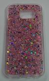 Hard TPU Gel Case Case for Samsung Galaxy S7 Edge G935F Clear With Pink Sparklin (ΟΕΜ)