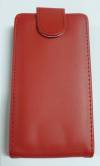 Sony Xperia E1 / E1 Dual - Leather Flip Case Red (ΟΕΜ)