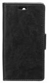 Lenovo Vibe C (A2020) - Leather Wallet Case With Silicone Back Cover Black (OEM)