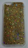 Hard TPU Gel Case for iPhone 6 Plus/6S Plus Clear with Gold Sparklin (OEM)