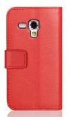 Samsung Galaxy S Duos 2 S7582 / Galaxy Trend Plus S7580 Leather Wallet Case Red (OEM)