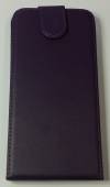 Samsung Galaxy S6 Edge Plus G928F - Leather Flip Case With Silicone Back Cover Purple (OEM)