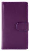 Sony Xperia E4g - Leather Wallet Case Purple (OEM)