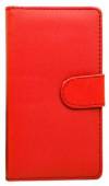 Sony Xperia E4g - Leather Wallet Case Red (OEM)