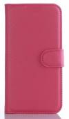 Leather Wallet Case for LG Optimus L9 II D605 Magenta (OEM)