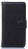 Leather Wallet Case With Silicone Back Cover for Lenovo K6 Note Black (OEM)