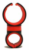 C Type Car Vent Mount Holder and Bike Holder for iPhone 5/5c/5s/6/6 Plus και Smartphones 3.5"-6" Black/Red (Oem) (Bulk)