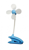 USB RE-CHARGING CLIP FAN IN DIFFERENT PASTEL COLOURS