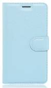 LG Stylus 2 - Leather Wallet Stand Case With Silicone Back Cover Light Blue (OEM)