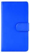 Sony Xperia E4g - Leather Wallet Case Blue (OEM)