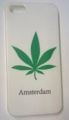 iphone 5 / 5s - TPU Gel Case Amsterdam Marijuana White (OEM)