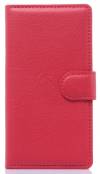 ZTE Kis 3 Max - Leather Wallet Stand Case Red (OEM)