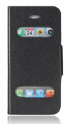 Apple iPhone 5/5S Caller ID Table Talk Flip Cover Case Black I5SIDFCB OEM