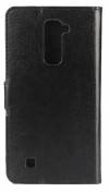 LG K10 K420N  Leather Wallet Stand Case With Silicone Back Cover Black OEM