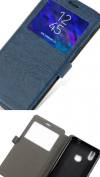 Θήκη-Βιβλίο Δερματίνης με παραθυρο και σιλικονη  εσωτερικα για το Cubot Max 2 2019 σε  μπλε OEM)