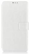 Leather Wallet/Case With Plastic Back Cover for Alcatel One Touch Pop C3 (OT-4033D) White (OEM)