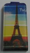 iPhone 5/5S - Leather Flip Case Eiffel Tower (OEM)