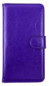 Samsung Galaxy A5 (2016) A510F - Leather Wallet Case Purple (OEM)