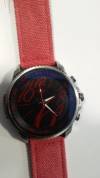 Mens Wristwatch "Armstrong" Fabric Strap Red (OEM)