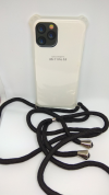 Θήκη Σιλικόνης TPU με Μαύρο Neck Cord για Iphone 11 Pro 5.8" - Διάφανη (ΟΕΜ)