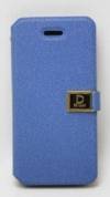 Samsung Galaxy S5 Mini G800  - Leather Wallet Case With Plastic Back Cover DR' CHEN Blue (OEM)