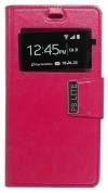 Leather Wallet Case with window and Silicone Back Cover for Huawei P8 Lite Magenta (OEM)