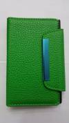 LG OPTIMUS L3 E400 - LEATHER WALLET GREEN CASE  (OEM)