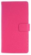 Nokia Lumia 730/735 Leather Flip Wallet  Case Magenta (OEM)