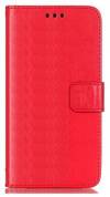 Samsung Galaxy J5 2016 J510FN - Leather Wallet Case With Silicone Back Cover Red OEM