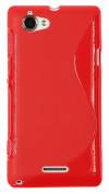 Θήκη TPU Gel S-Line για Sony Xperia L Κόκκινο (OEM)