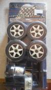 NIKKO EVOLUTION SERIES OPTION PARTS SLICK tyre WHEEL  SET WHITE 1/14