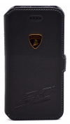 Δερμάτινη Θήκη Book Lamborghini για Apple iPhone 5/5S Ultra Slim 50th Anniversary Μαύρη LCBLIP5SB