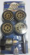 NIKKO EVOLUTION SERIES OPTION PARTS SLICK tyre WHEEL  SET GOLD 1/14