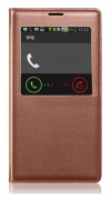 Samsung Galaxy S5 G900 - S-View Flip Leather Case Battery Back Cover Bronze Color (OEM)