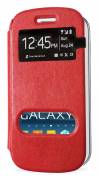 Samsung Galaxy S Duos 2 S7582 / S7580 - Θήκη Caller ID Book Με Πίσω Κάλυμμα Κόκκινο (OEM)