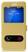 Leather Case With Windows And Plastic Back Cover for Huawei Honor 6 Plus Gold (OEM) Leather Case With Windows And Plastic Back Cover for Huawei Honor 6 Plus Gold (OEM)
