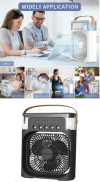 Φορητό air cooler fan 3 ταχυτήτων 10W με ψεκασμό – Μαύρο Φορητό air cooler fan 3 ταχυτήτων 10W με ψεκασμό – Μαύρο