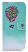 Leather Wallet Stand/Case for Huawei Ascend G620s Light Blue With Air Ballon (ΟΕΜ)