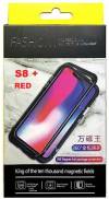 Back Cover Case Glass Back and Frame Metal Magnetic Fields for Samsung Galaxy S8 Plus Red (oem)
