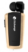 iXchange Stereo Bluetooth Μονό Ακουστικό με Καλώδιο που μαζεύει Χρυσό UA-25XB-N