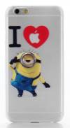 Apple iPhone 6 4.7" -  Plastic Case Back Cover Transparent White With Logo Love Mignon (OEM)