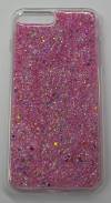 Hard TPU Gel Case for Apple iPhone 7 Plus Clear with Pink Sparklin (OEM)