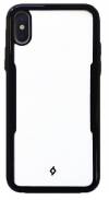 ttec Hard Back Cover Case Transparent Back with Black Bumper for iPhone X / XS