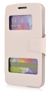 Δερμάτινη Stand Θήκη/S-View για Alcatel OneTouch Scribe Easy 8000D Λευκή (OEM) Δερμάτινη Stand Θήκη/S-View για Alcatel OneTouch Scribe Easy 8000D Λευκή (OEM)