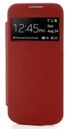 Samsung Galaxy S4 mini i9190 S-View Flip Case With Battery Back Cover - Red OEM