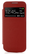 Samsung Galaxy S4 mini i9190 S-View Flip Case With Battery Back Cover - Red OEM Samsung Galaxy S4 mini i9190 S-View Flip Case With Battery Back Cover - Red OEM