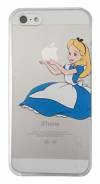 Apple iPhone 5/5S - Θήκη Πλαστικό Πίσω Κάλυμμα Διαφανής Λευκή Με Λόγκο Σταχτοπούτα (ΟΕΜ)