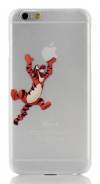 Apple iPhone 6 4.7" - Θήκη Πλαστικό Πίσω Κάλυμμα Διαφανής Λευκή Με Λόγκο Tίγρη Aπό Winnie the pooh  (ΟΕΜ)