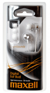 Maxell Drumsoundz Digital Earbuds White HP-CN40-WH