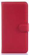 ZTE Blade A460 - Leather Wallet Case and Plastic Back Cover Red (ΟΕΜ)